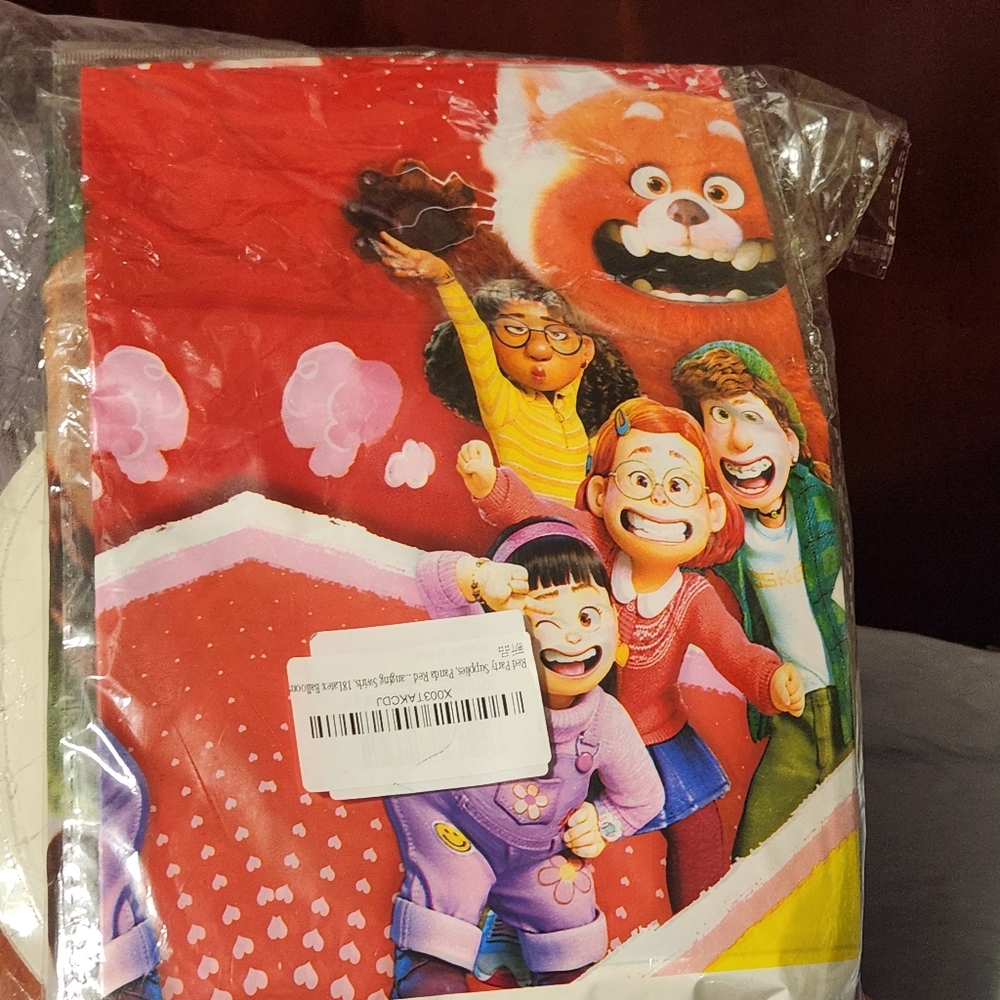 Disney Pixar Turning Red Panda Birthday Party Supplies Huge Set Tableware Decor - Picture 5 of 8